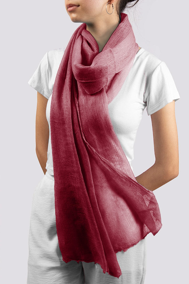 Red cashmere best sale scarf womens