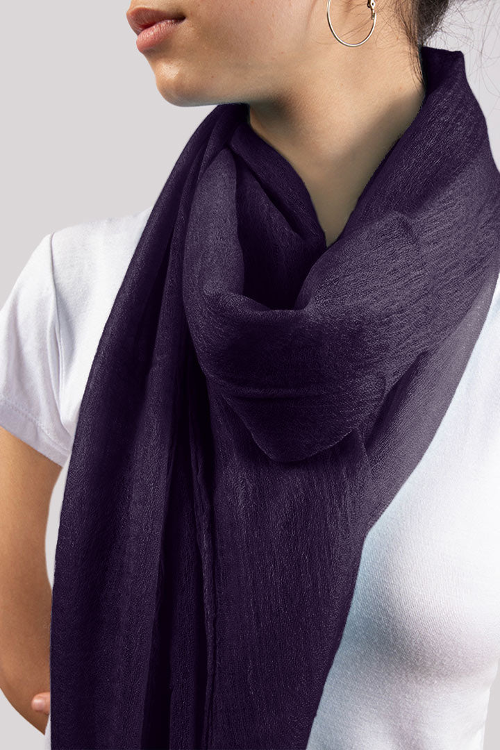 Dark purple on sale cashmere scarf