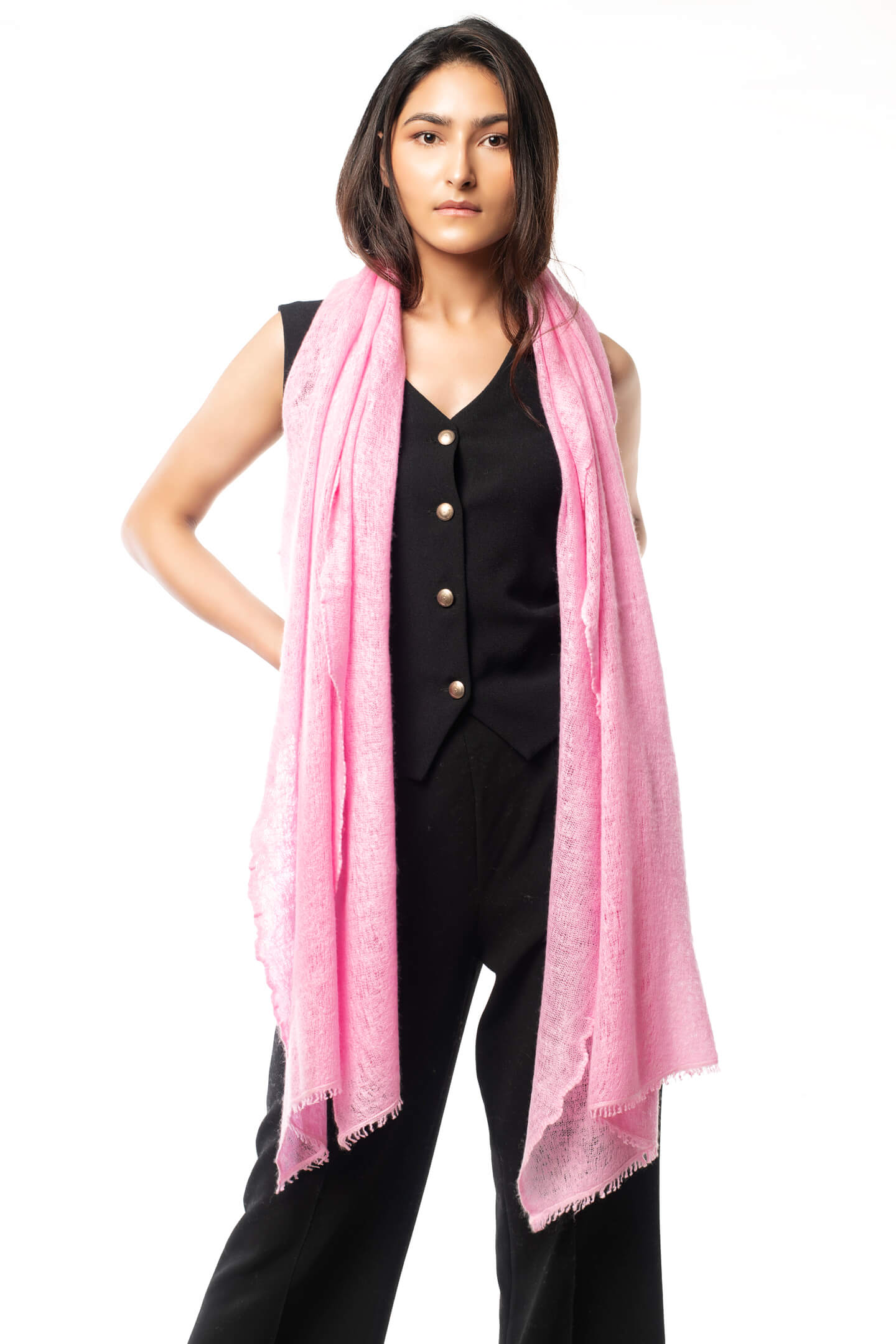 Pink top cashmere scarves