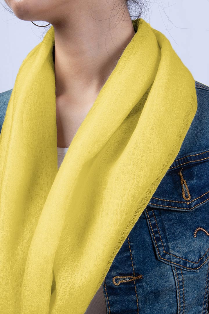 Yellow cashmere deals scarf